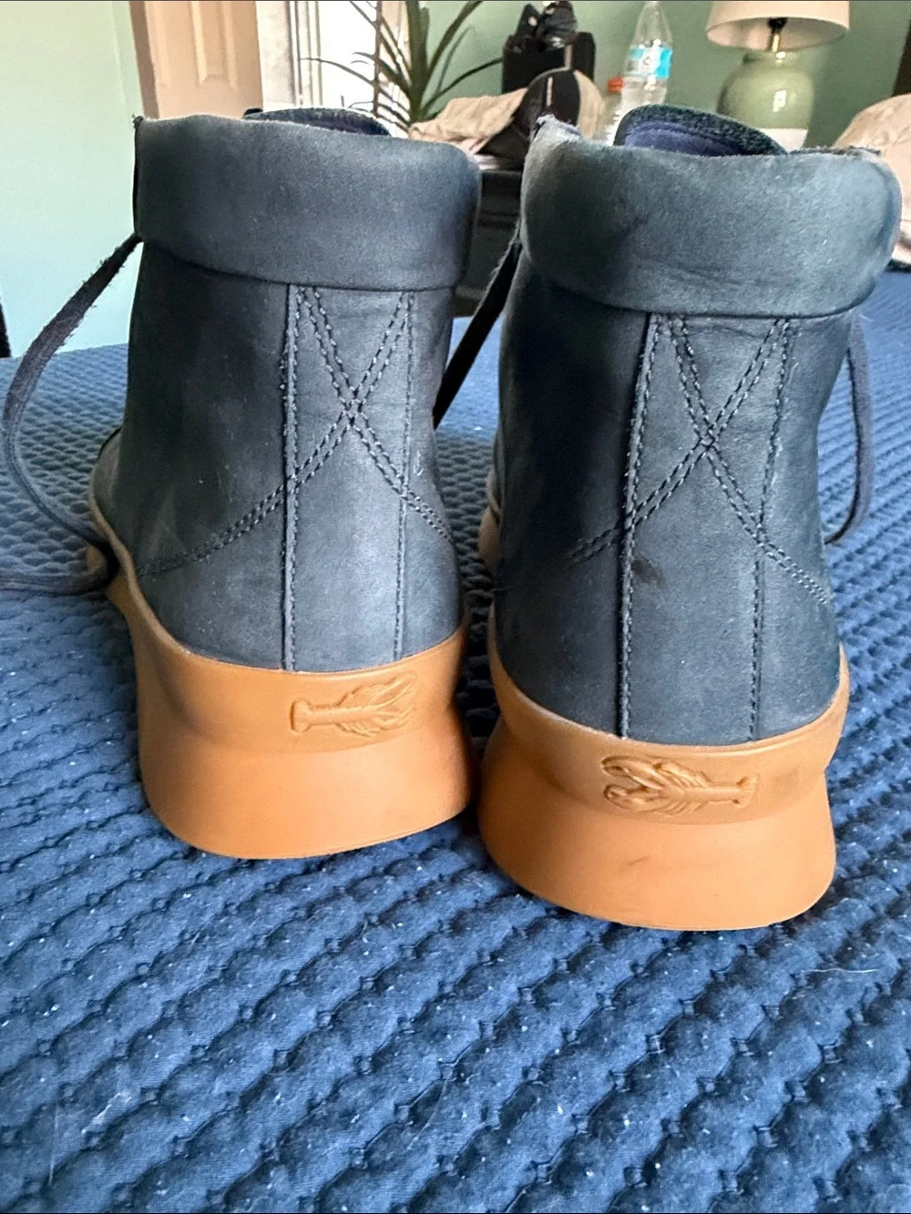 Cole Haan Men’s Navy Blue Nubuck High Top Sneakers Size 10